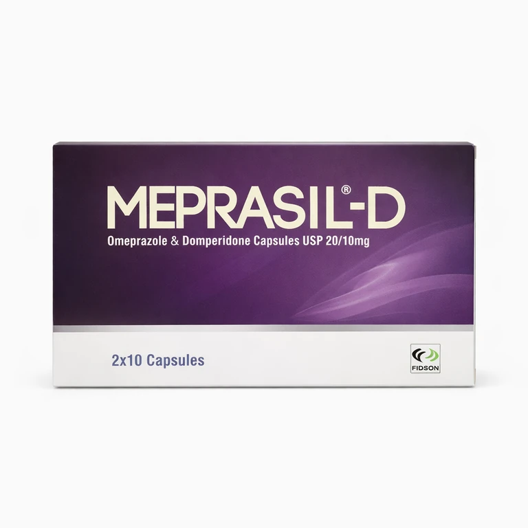 Fidson Meprasil-D Capsules (Omeprazole 20 mg + Domperidone 10 mg) x 20 Capsules